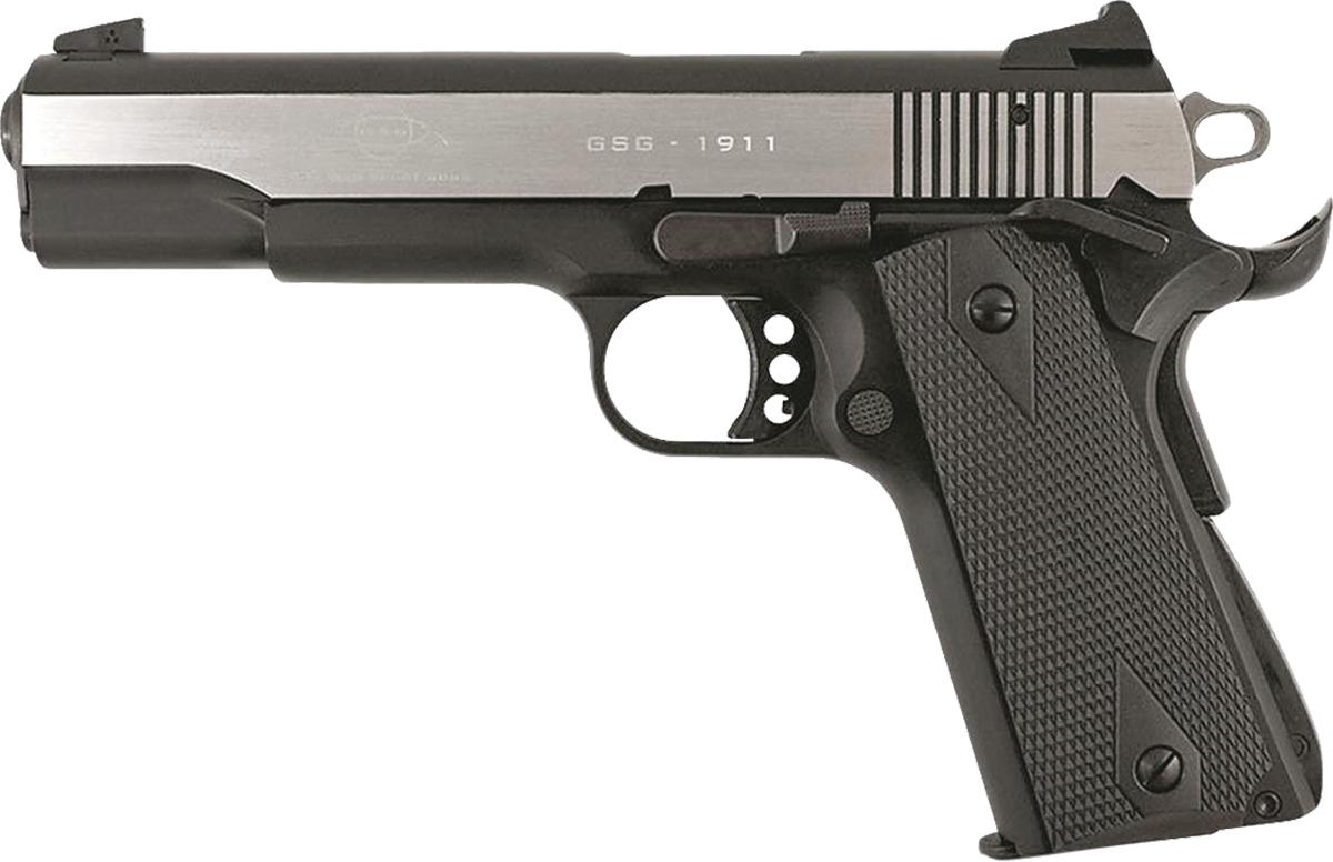 Ati Gsg M1911 Hga 22lr 5 Bl W Polished Slide And Blk Grip 10rd